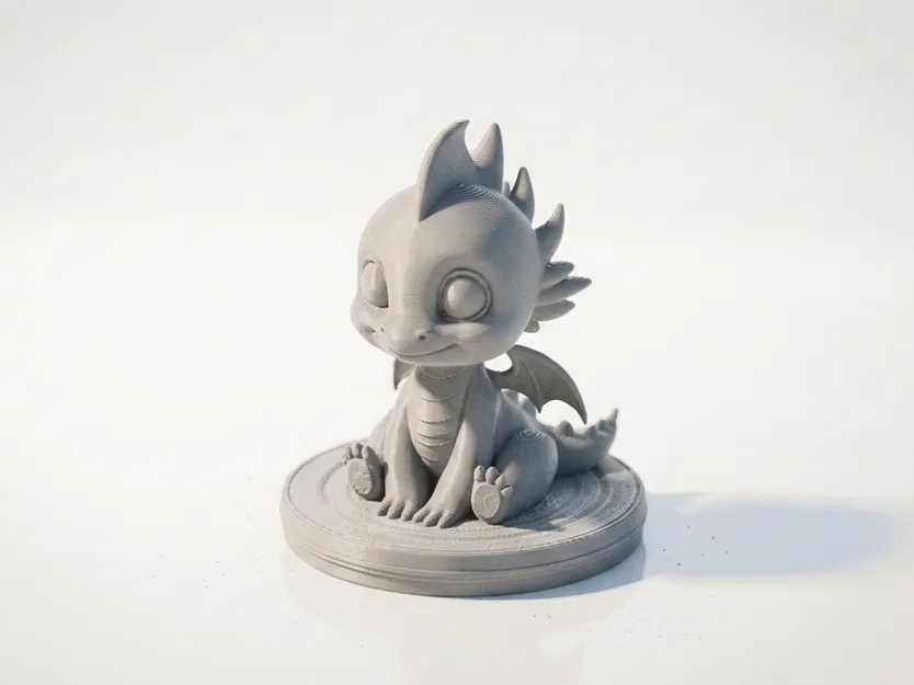 Tượng Rồng Chibi Dễ Thương Sưu Tầm – Mẫu 3D In Được - Image 4