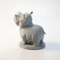 Tượng Hà Mã Chibi Dễ Thương – Mẫu 3D Printable - Thumbnail 4