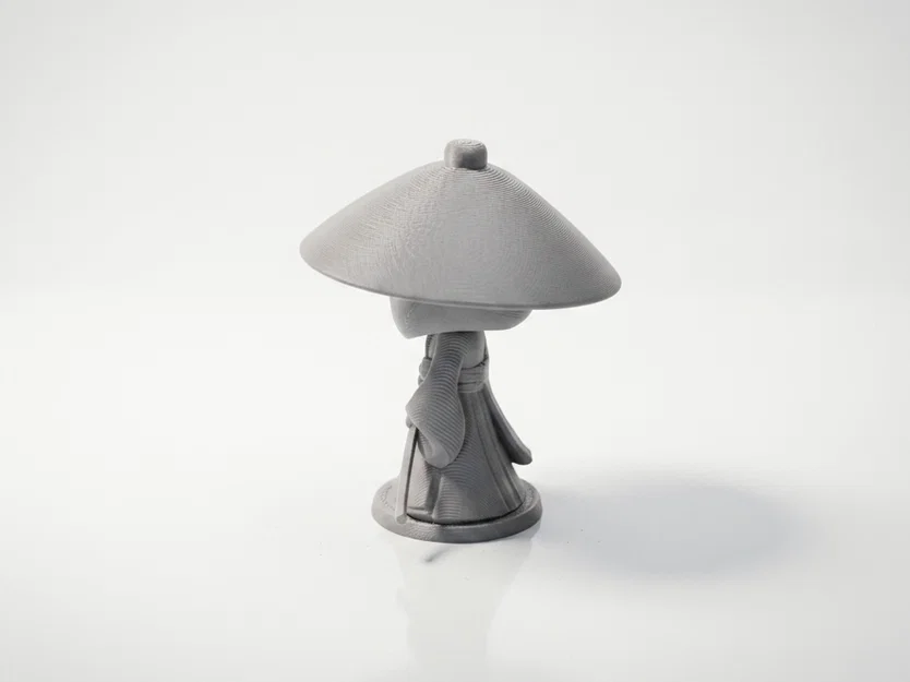 Tượng Nữ Samurai Chibi Dễ Thương – Mô Hình 3D In Được (Cute Collectible) - Image 2