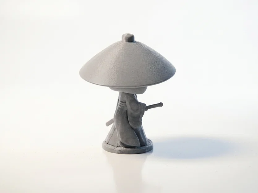 Tượng Nữ Samurai Chibi Dễ Thương – Mô Hình 3D In Được (Cute Collectible) - Image 3