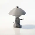 Tượng Nữ Samurai Chibi Dễ Thương – Mô Hình 3D In Được (Cute Collectible) - Thumbnail 3