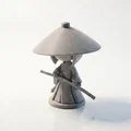 Tượng Nữ Samurai Chibi Dễ Thương – Mô Hình 3D In Được (Cute Collectible) - Thumbnail 4