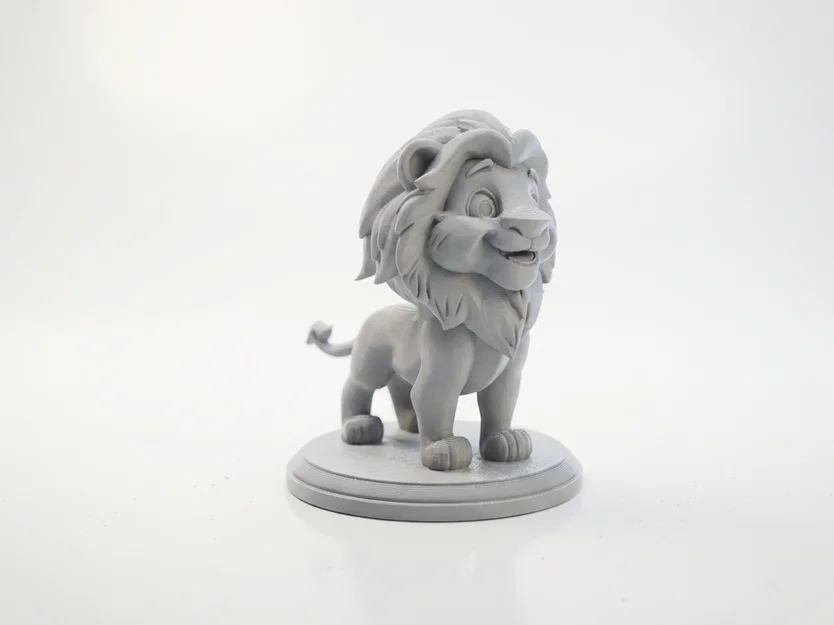 Tượng Sư Tử Chibi Dễ Thương – Mẫu 3D Có Thể In - Image 1