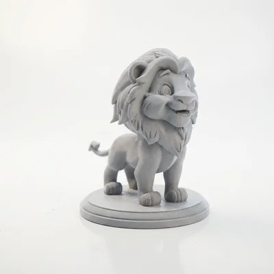 Tượng Sư Tử Chibi Dễ Thương – Mẫu 3D Có Thể In