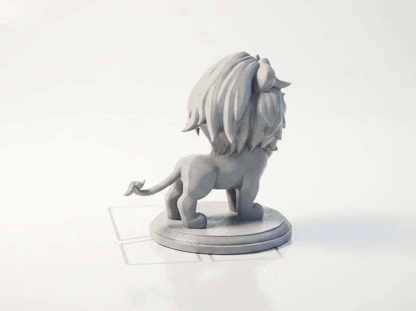 Tượng Sư Tử Chibi Dễ Thương – Mẫu 3D Có Thể In - Image 3
