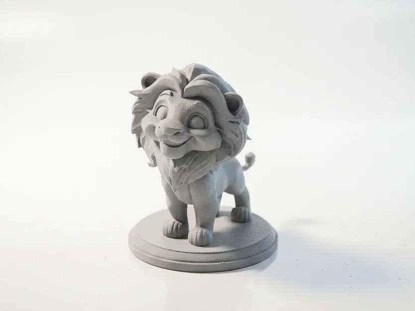 Tượng Sư Tử Chibi Dễ Thương – Mẫu 3D Có Thể In - Image 4