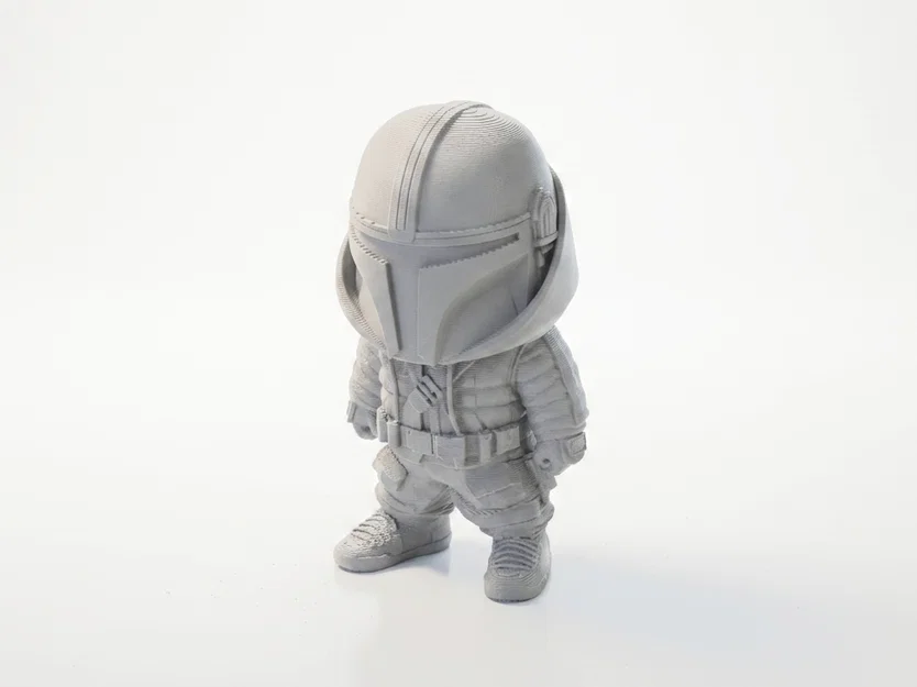 Tượng Chibi Mandalorian Dễ Thương Collectible – Mẫu 3D Printable - Image 3