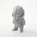 Tượng Chibi Mandalorian Dễ Thương Collectible – Mẫu 3D Printable - Thumbnail 3