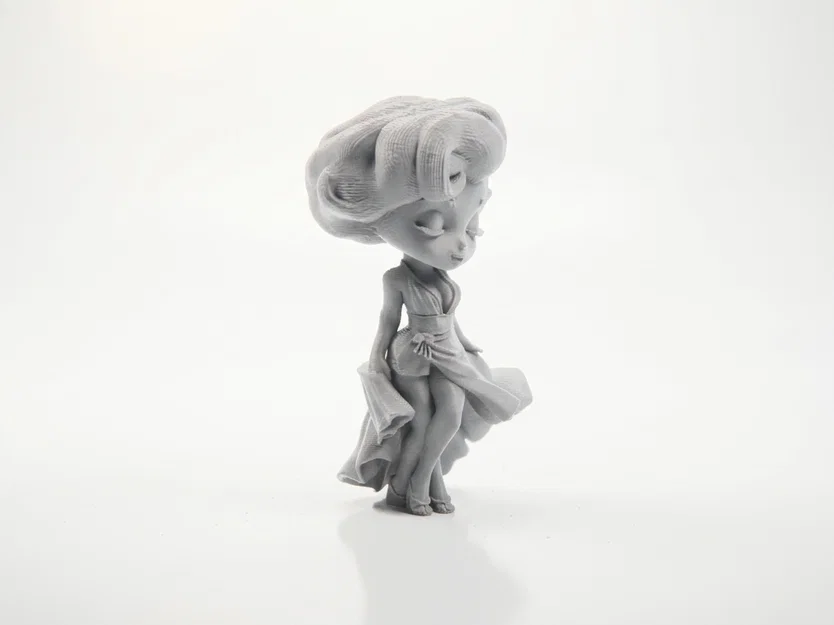 Tượng Chibi Marilyn Monroe Dễ Thương - 3D Printable (STL) - Image 1
