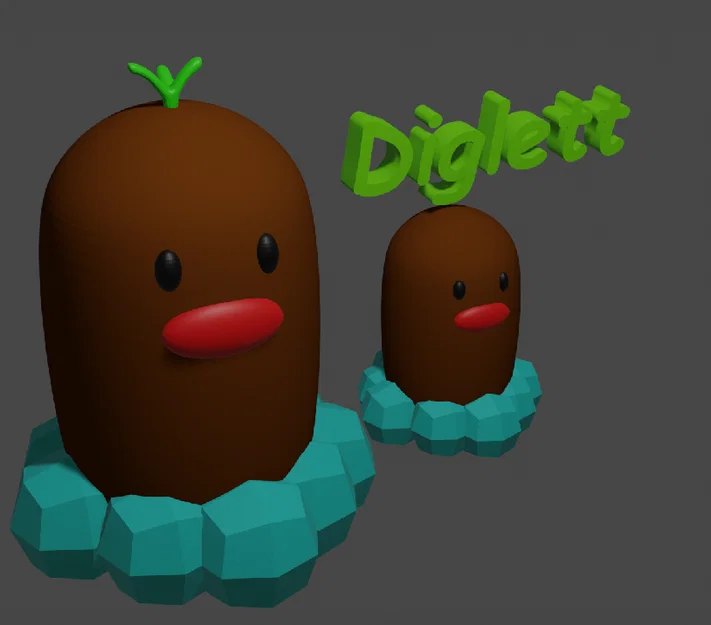Mô hình Diglett Pokemon số 50 - File in 3D cực đáng yêu - Image 1