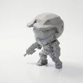 Tượng Chibi Master Chief – Mô hình 3D in được (STL) sưu tầm cho game thủ - Thumbnail 2