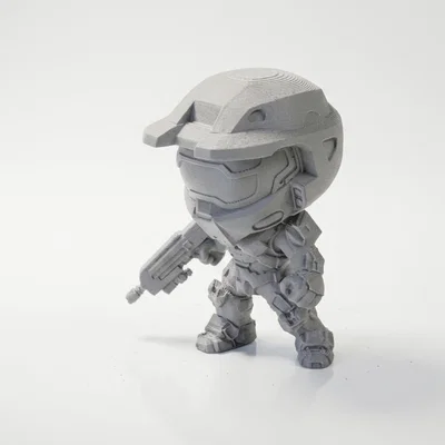 Tượng Chibi Master Chief – Mô hình 3D in được (STL) sưu tầm cho game thủ