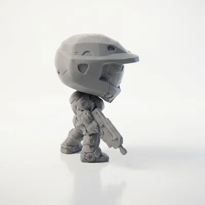 Tượng Chibi Master Chief – Mô hình 3D in được (STL) sưu tầm cho game thủ
