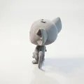 Tượng Khỉ Chibi Dễ Thương – Figurine Collectible In 3D (STL) - Thumbnail 3
