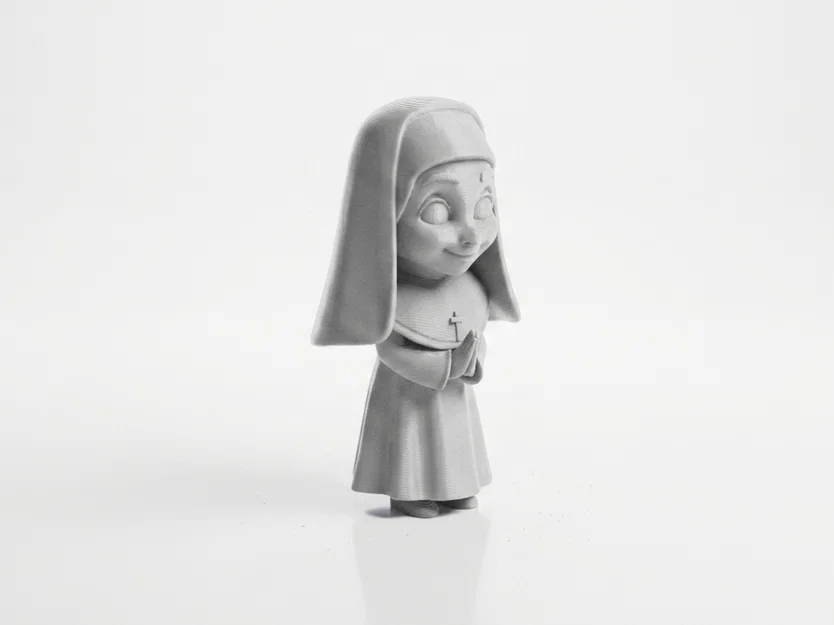 Tượng Chibi Nữ Tu Dễ Thương – Nhân Vật Cute In 3D (STL) - Image 3