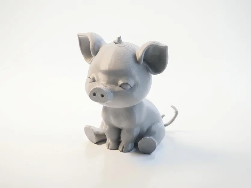 Tượng Heo Chibi Ngồi Dễ Thương – 3D Printable STL - Image 1