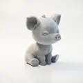 Tượng Heo Chibi Ngồi Dễ Thương – 3D Printable STL - Thumbnail 4