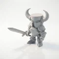 Mô hình STL Chibi Knight Figurine Cute 3D Printable dễ thương để in 3D - Thumbnail 1