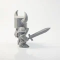 Mô hình STL Chibi Knight Figurine Cute 3D Printable dễ thương để in 3D - Thumbnail 3