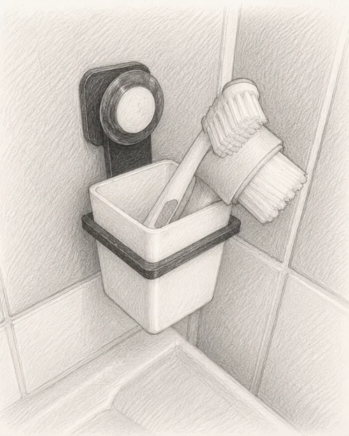 Drữiạk phòng tắm dán keo (Nalepovací kúpeľňový držiak) - Image 1