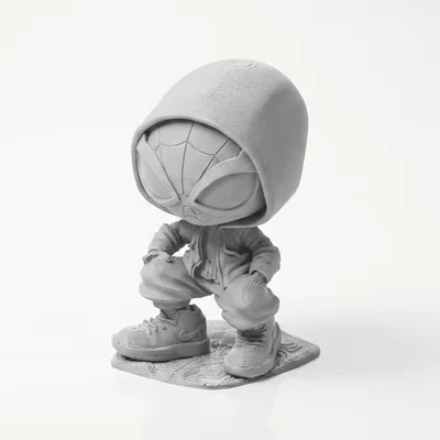 Tượng Figurine Chibi Spiderman Phong Cách Street – 3D Printable