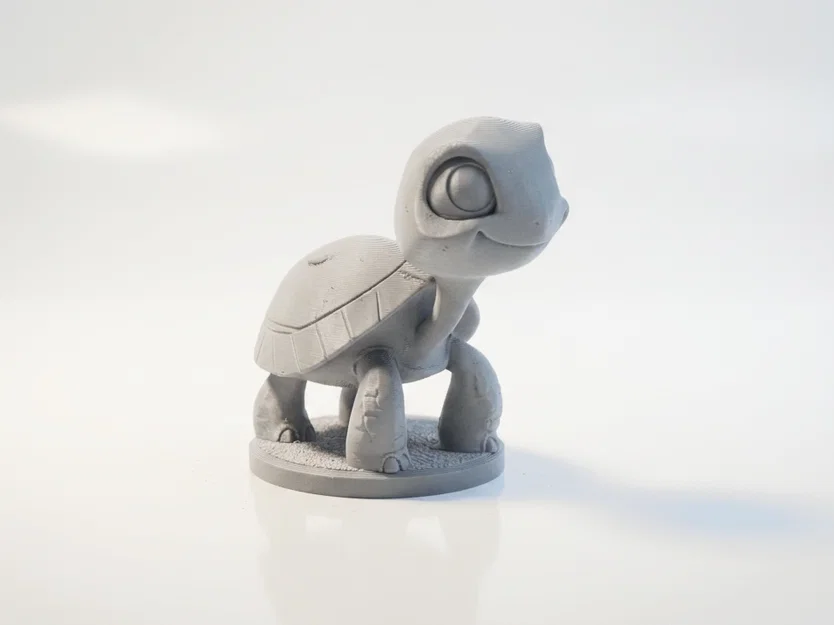 Tượng Rùa Chibi Dễ Thương - Mô Hình 3D Printable - Image 1