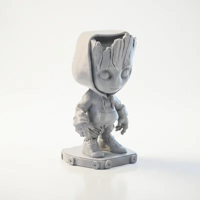 Mô Hình Chibi Teen Groot Dễ Thương – Figurine Collectible 3D Printable