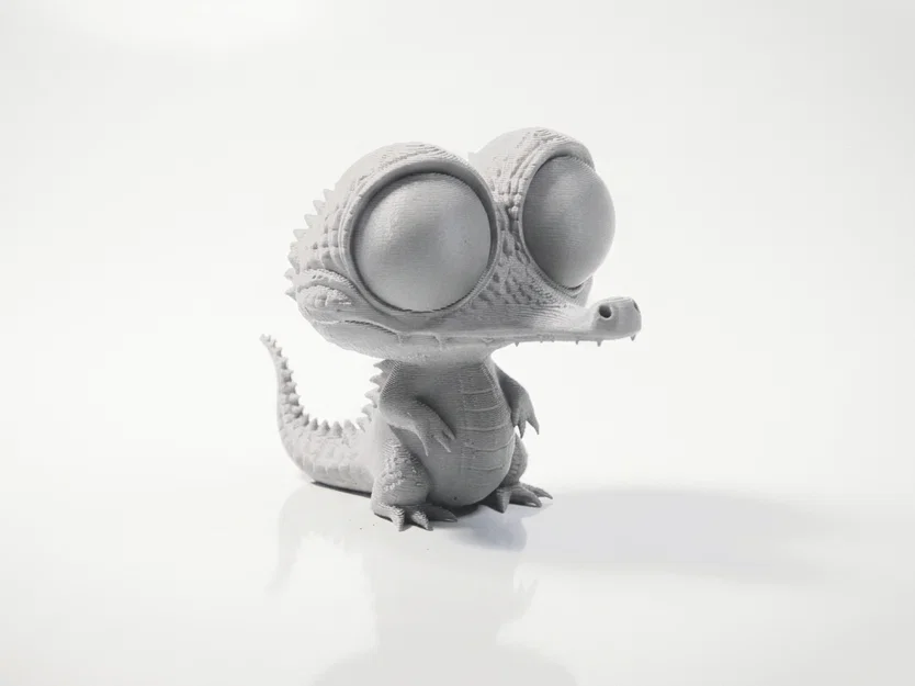 Tượng Cá Sấu Chibi Dễ Thương – Mô Hình 3D Printable - Image 1