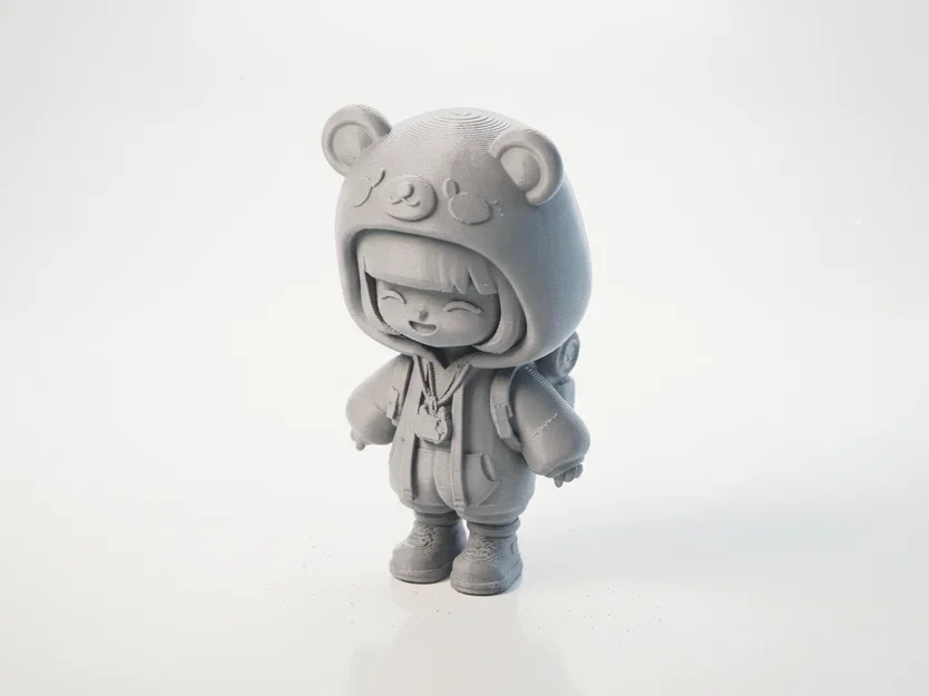 Mô Hình Chibi Em Bé Áo Hoodie Gấu Cute - 3D Printable STL - Image 1