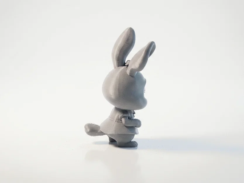 Tượng Thỏ Chibi Dễ Thương – Mô Hình 3D In Được - Image 4