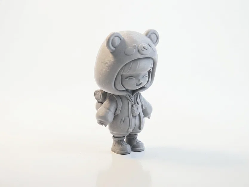 Mô Hình Chibi Em Bé Áo Hoodie Gấu Cute - 3D Printable STL - Image 4