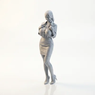 Mô hình Cô Nàng Công Sở Chibi Dễ Thương – 3D Printable