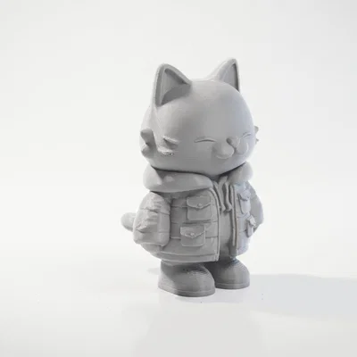 Tượng Mèo Chibi Dễ Thương – Model 3D Printable (STL) để In