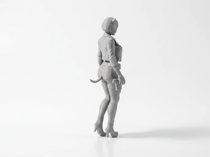 Tượng Cat Girl Chibi Anime Dễ Thương – File STL In 3D - Image 2