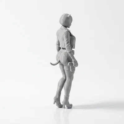 Tượng Cat Girl Chibi Anime Dễ Thương – File STL In 3D