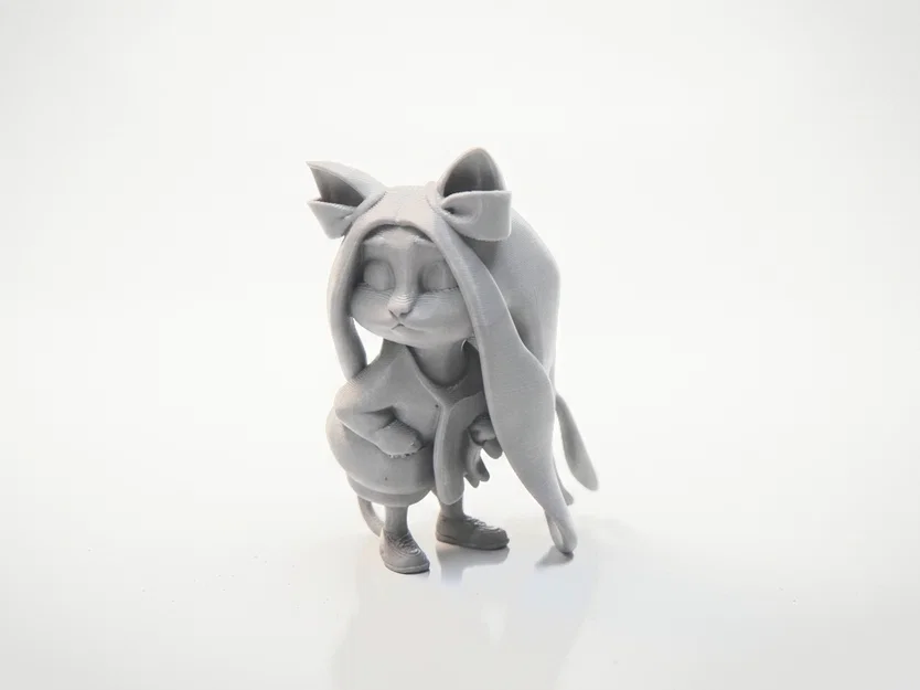 Tượng Mèo Cute Chibi Dễ Thương – 3D Printable - Image 1