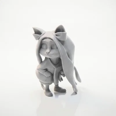 Tượng Mèo Cute Chibi Dễ Thương – 3D Printable