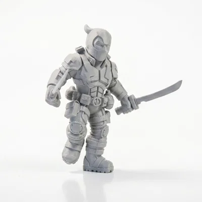 Mô Hình Deadpool Chibi Dễ Thương – Figurine STL 3D Có Thể In