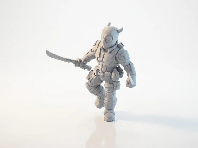 Mô Hình Deadpool Chibi Dễ Thương – Figurine STL 3D Có Thể In - Image 4