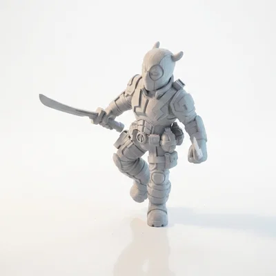 Mô Hình Deadpool Chibi Dễ Thương – Figurine STL 3D Có Thể In