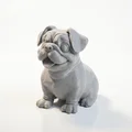 Tượng Pug Chibi Dễ Thương - Mô Hình 3D Printable - Thumbnail 1