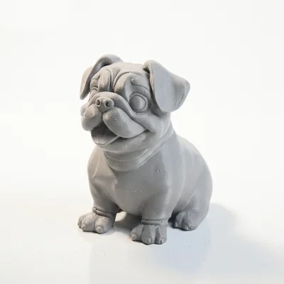Tượng Pug Chibi Dễ Thương - Mô Hình 3D Printable