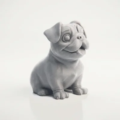 Tượng Pug Chibi Dễ Thương - Mô Hình 3D Printable