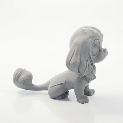 Tượng Chó Ngồi Chibi Siêu Dễ Thương – Mẫu 3D Printable