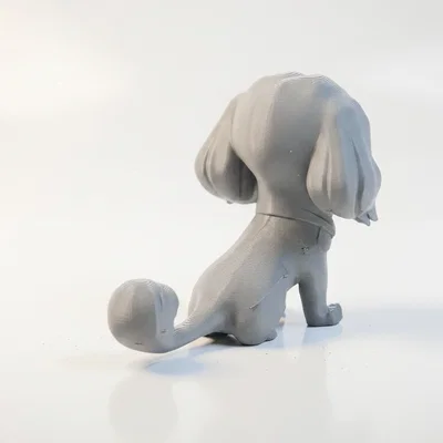Tượng Chó Ngồi Chibi Siêu Dễ Thương – Mẫu 3D Printable