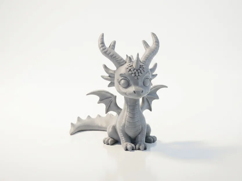 Tượng Rồng Chibi Dễ Thương Fantasy – Mẫu In 3D Printable - Image 1