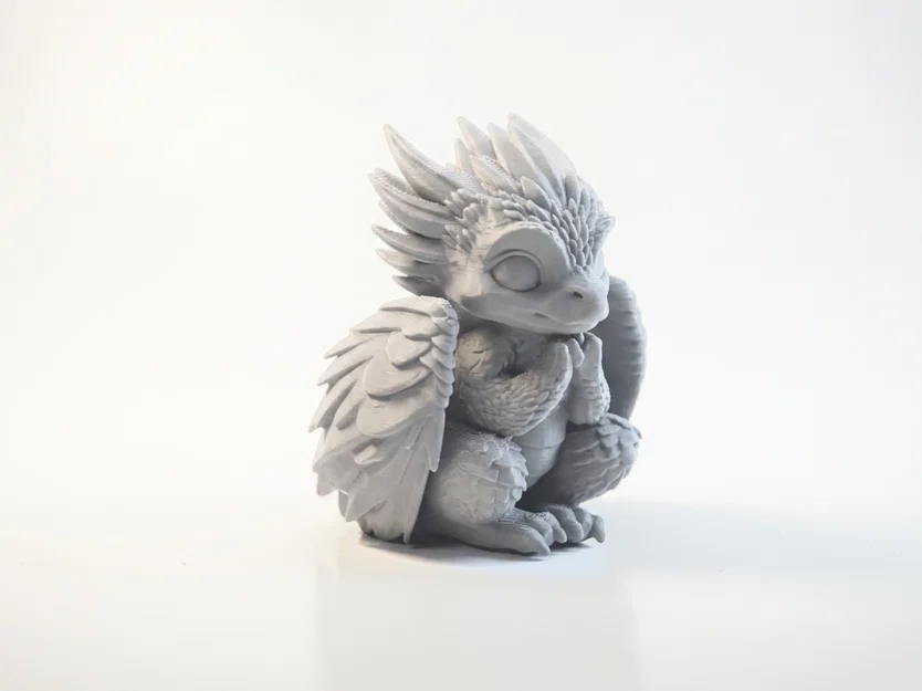 Mô hình STL Rồng Con Chibi Dễ Thương – Tượng Fantasy 3D Printable - Image 4