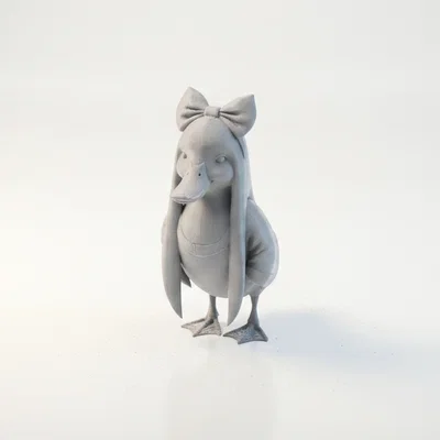 Mô Hình 3D Vịt Chibi Dễ Thương (Cute Duck Figurine) - STL In 3D