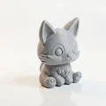Tượng Cáo Chibi Dễ Thương – Mô Hình 3D Printable - Thumbnail 3