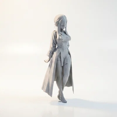 Tượng Geisha Chibi Anime Dễ Thương – Mô Hình 3D Printable (STL)
